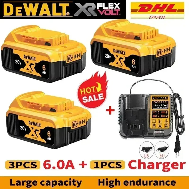 DeWALT Original Battery 20V/60V 6Ah 9Ah MAX FlexVolt for DCB606 DCB205 DCB206 DCB209 DCB182 Power Tool
