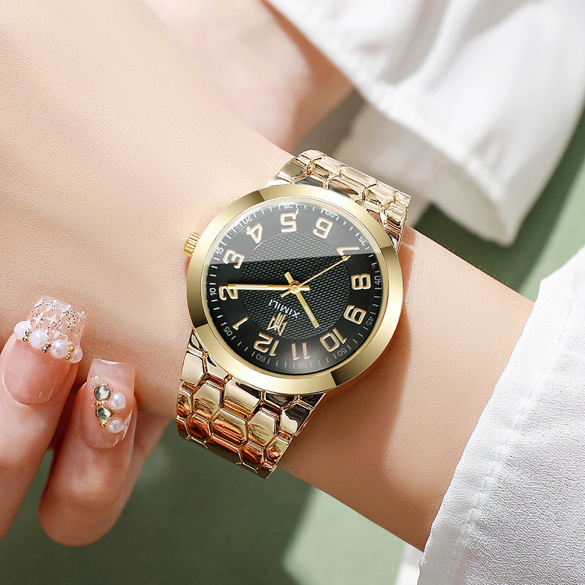 Elegant Women Watches Fashion Arabic Dial Bracelet Strap Ladies Quartz Wristwatches Reloj Mujer Girls Clock Gift（Without Box）