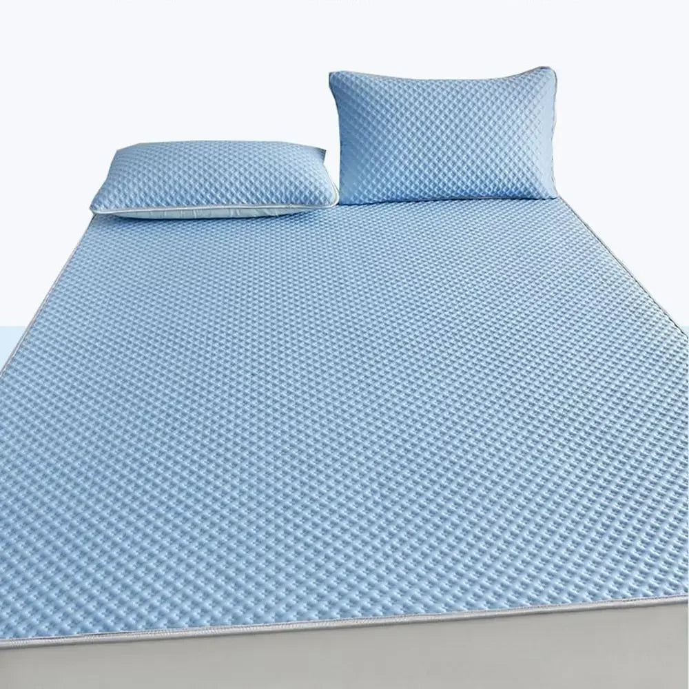 Breathable Cooling Mattress Comfortable Washable Ice Silk Bed Mat Pad Soft Skin-friendly Summer Sleeping Mat Household