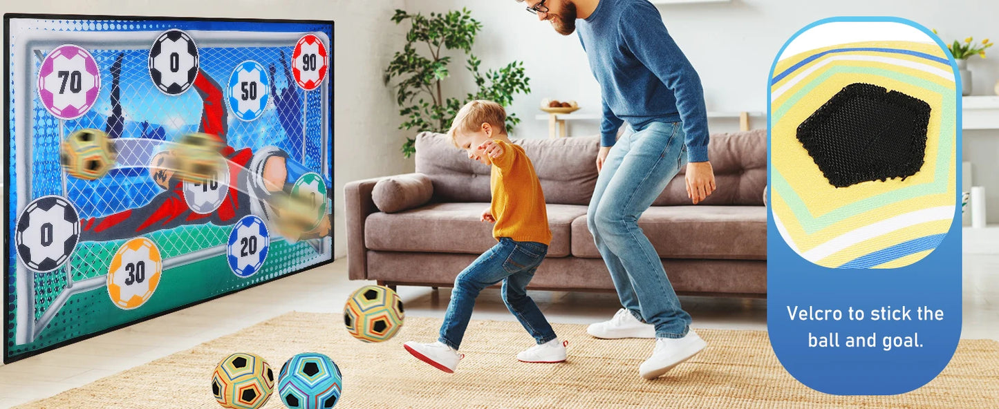 VATOS Football Soccer Sticky Goal Toy Shooting Score Practice Indoor Outdoor Sport Game Penalty Free Kick Training For Boys Gift