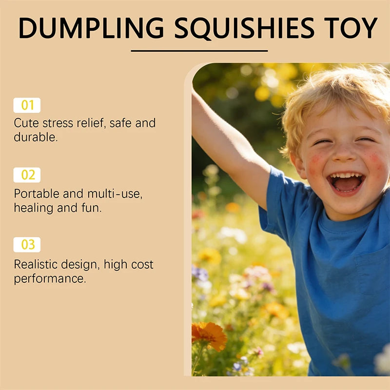 Simulation Flash Dumpling Pressure Ball Slow Rebound Soft Pinch Decompression Home Office  Decorat Children Adults Birthday Gift