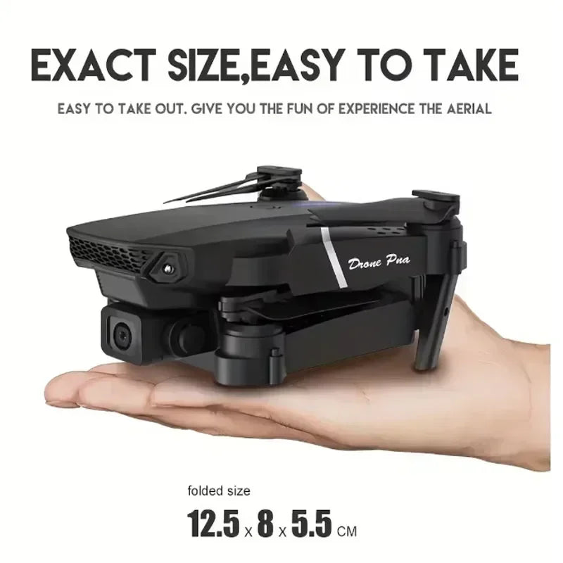 E88 Pro WIFI FPV Drone Wide Angle HD 4K 1080P Camera Height Hold RC Foldable Quadcopter Dron Helicopter Toy Christmas Boy's Gift
