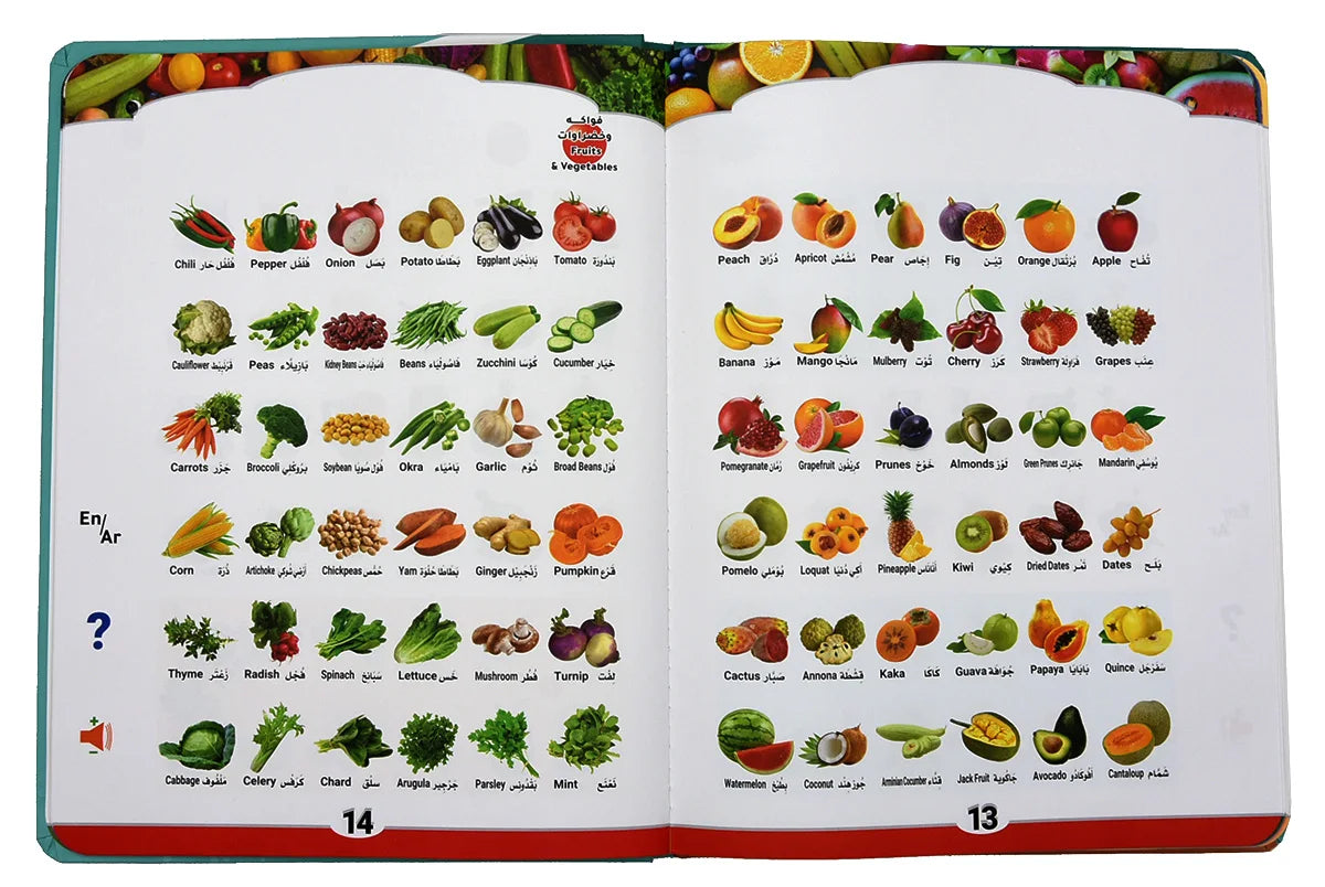 Arabic English Language Reading Book Learning E-book for Children Interactive Voice Reading Early Educational Study Toys Gifts