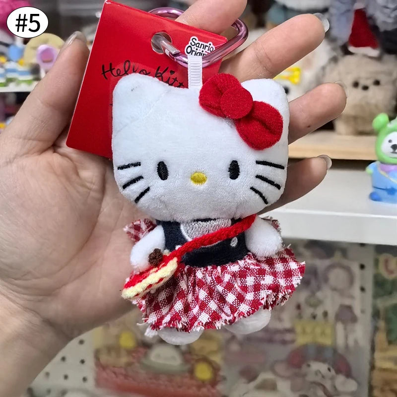 Kawaii Hello Kitty Keychain Cute Cartoon Bag Pendant Plush Doll Charms Car Key Ring Backpack Accessories Women Girl Gifts