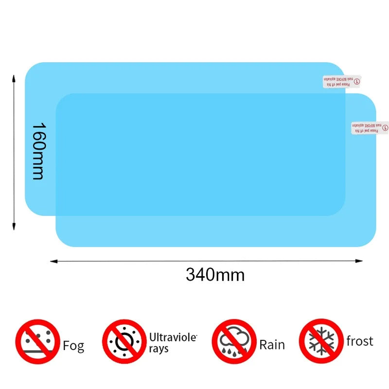 Car Truck Rearview Mirror Rainproof Film Window Glass Anti-fog Waterproof Stickers Rainy Day Safe Driving Rain Proof Films