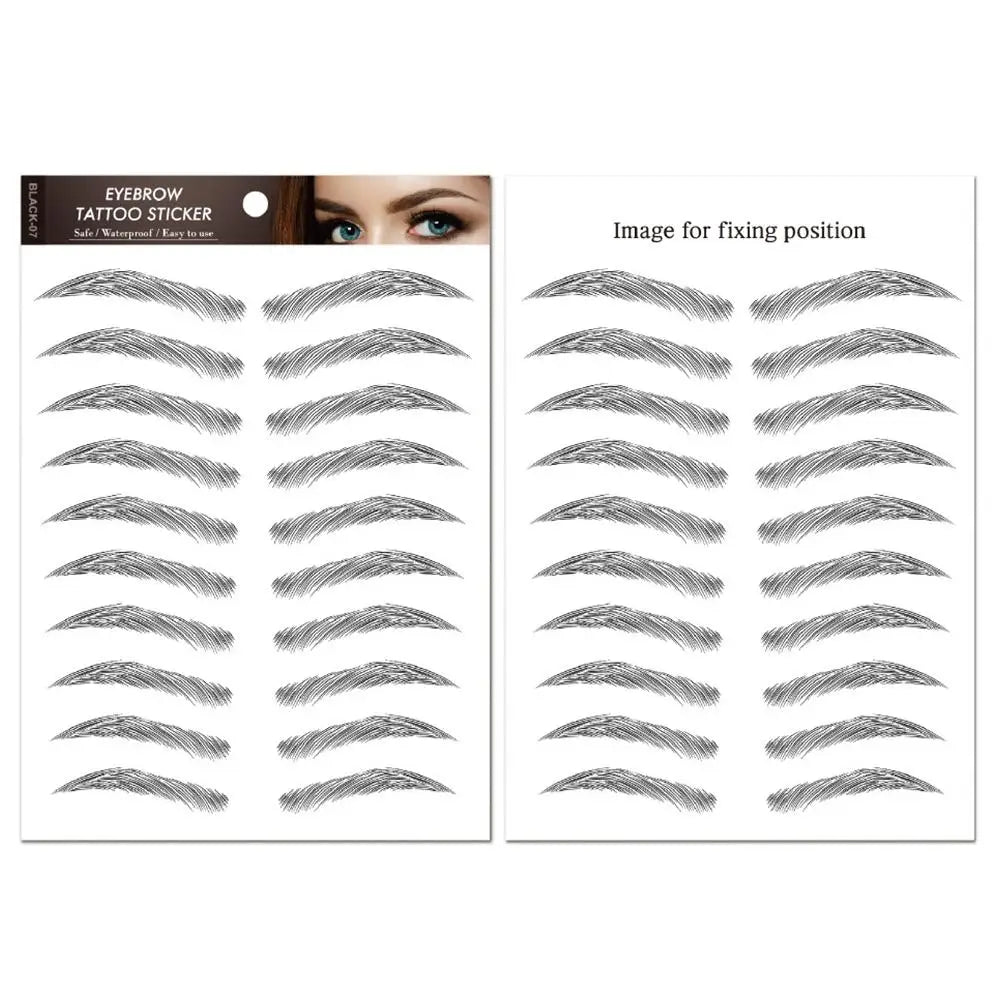 6D Hair Like Eyebrows Stickers Makeup Waterproof Eyebrow Eyebrow Long Natural Hair-liked Authentic Eyebrow Tattoo Sticker