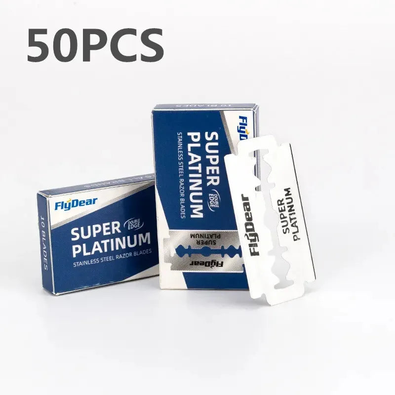 10/50/100Pcs Stainless Steel Razor Blade Old-Fashioned Manual Double-Sided Razor Blade Hairdressing Barber Shop Tools