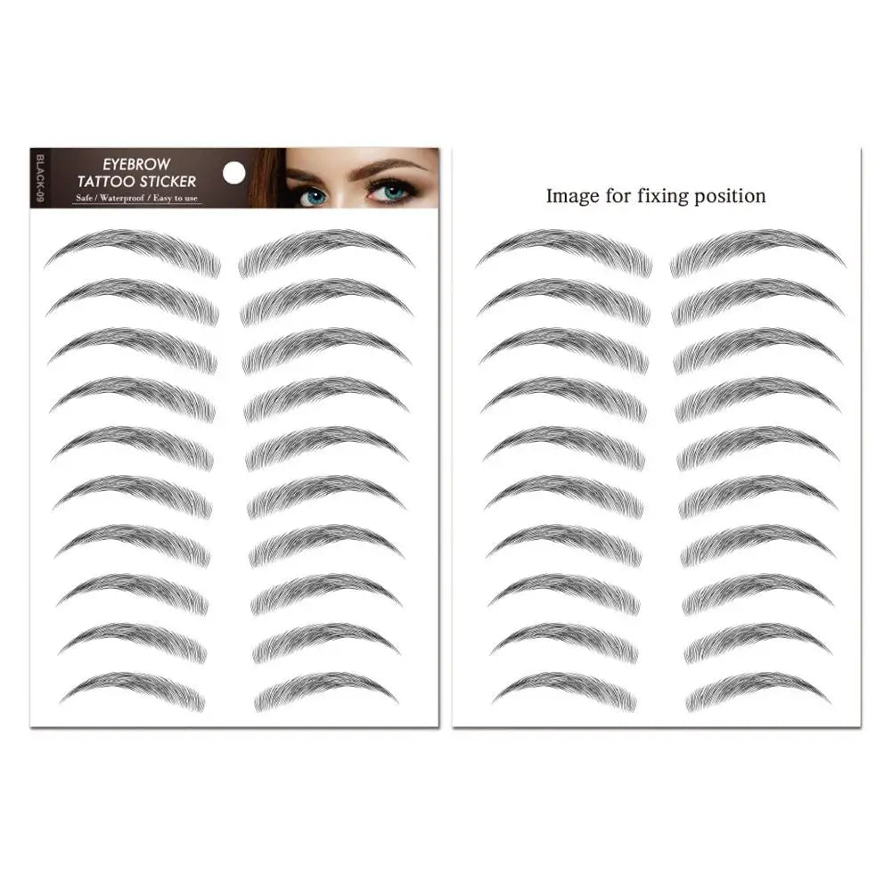 6D Hair Like Eyebrows Stickers Makeup Waterproof Eyebrow Eyebrow Long Natural Hair-liked Authentic Eyebrow Tattoo Sticker