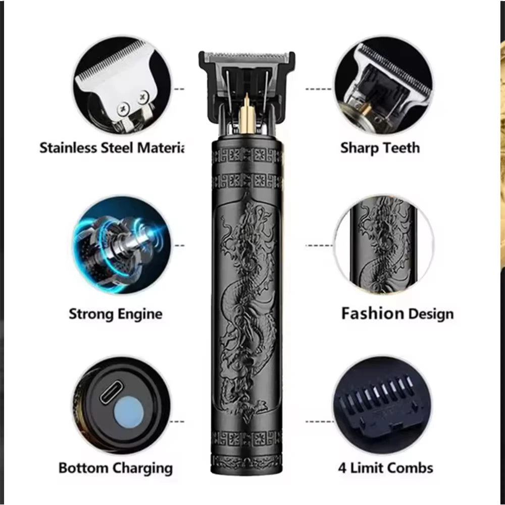 HIENA Electric Hair Clipper Set Portable Cordless Beard Trimmer Rechargeable Powerful Hair Cutting Machine Men's Hair Cutters