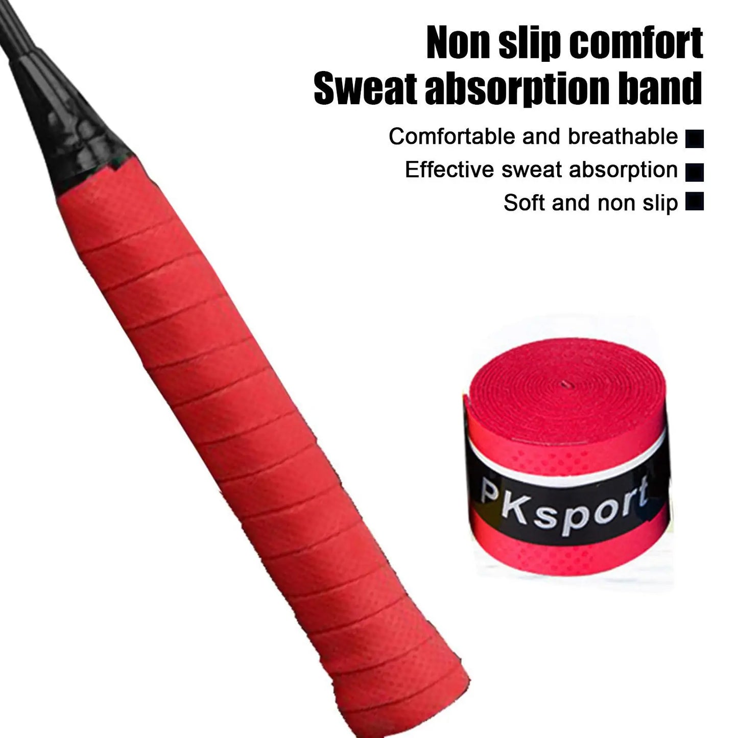 3PCS Tennis Racket Grip Tape PU Absorbent Tennis Racket Badminton Grip Tape Anti Slip Tennis Accessories