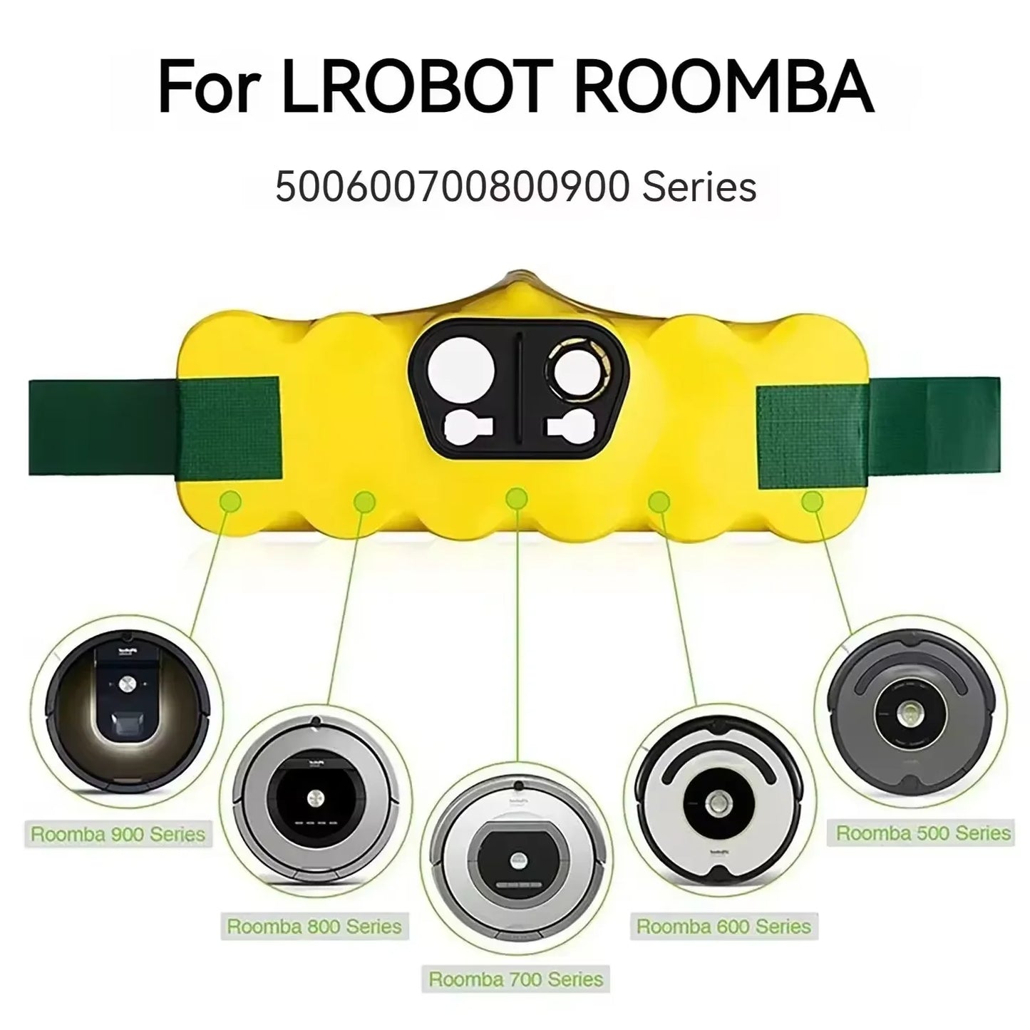New 14.4V 12.8Ah Ni-MH Replacement Battery for irobot Roomba 500 600 700 800 900 Series 585 595 600 610 620 630 631 650 660 760