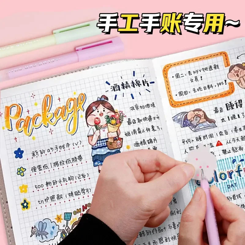 Candy Color Glue Pen Handbook Dispensing Pen Quick-Drying Dot Gule Stick DIY High Viscosity Glue School Office Supplies