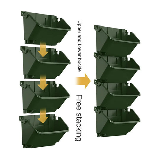 Garden Plant Walls Flower Pots Enclosures Hanging Plastic Containers Horticultural Flower Beds Vertical Greening Planting Boxes