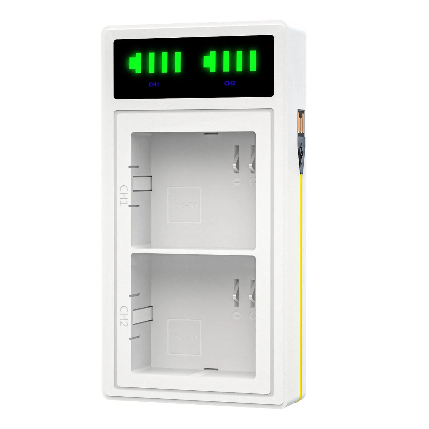 Fast LED Dual Battery Charger for Arlo Ultra/Ultra 2 and Arlo Pro 3 Pro 4 Camera Rechargeable Battery
