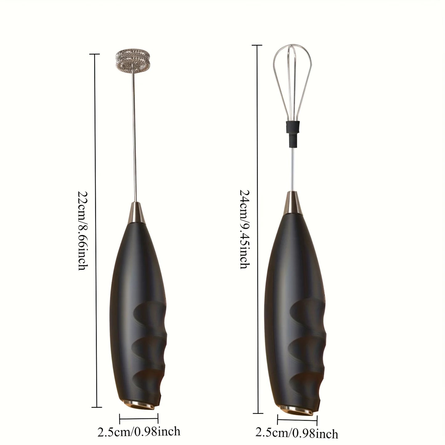 2025 New Stylish Multifunctional Handheld Electric Mixer  Battery Operated Dual-head Whisk for Cappuccino, Matcha, Eggs, Lattes