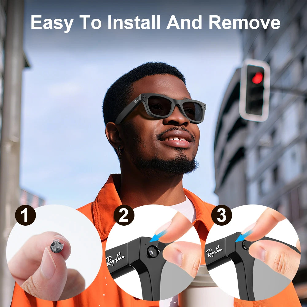 HIBLOKS Anti Glare Sticker For Ray-Ban Meta GEN2 Wayfarer/Skyler/Headliner & Oakley Meta HSTN Smart Glasses Accessories