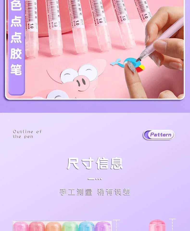 24/3 PCS Kawaii Flowers Line Shaped Highlighter Pens Roller Tip Curve Liner Marker for Writing Journaling Drawing Stationery