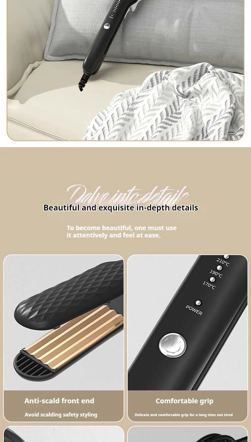 Hair Iron 3D Hair Crimper Professional Volumizing Curling Iron Corn Perm Fluffy Splint Flat Iron Hair Styling Tools