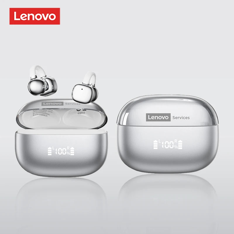 Lenovo Open Ear Wireless Earbuds Bluetooth 6.0 Comfort Clip On Gaming Sports Earphones LED Digital Power Display RS119 Pro