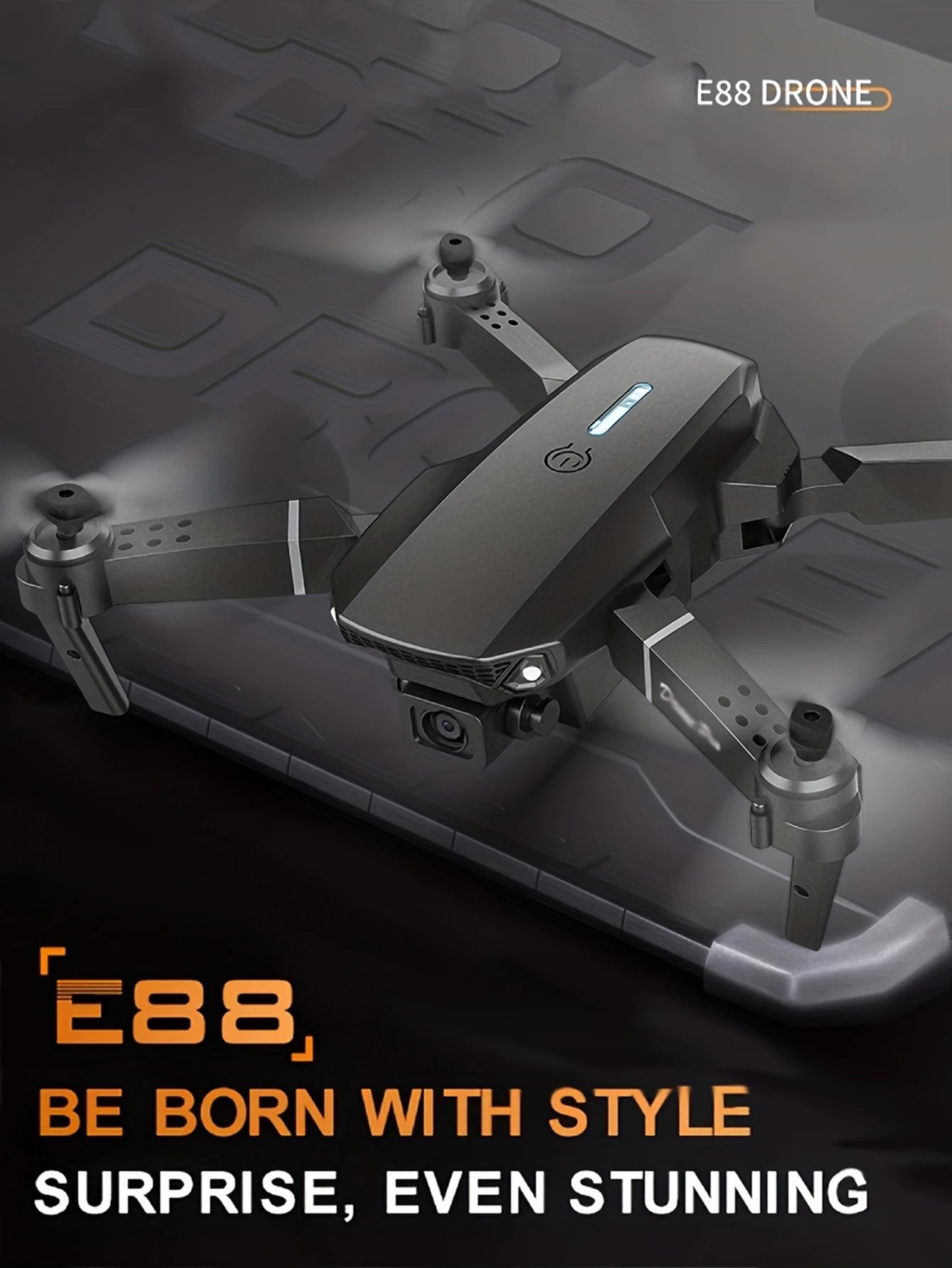 Professional Drone E88 4k wide-angle HD camera WiFi fpv height Hold Foldable RC quadrotor helicopter Camera-free children's toys