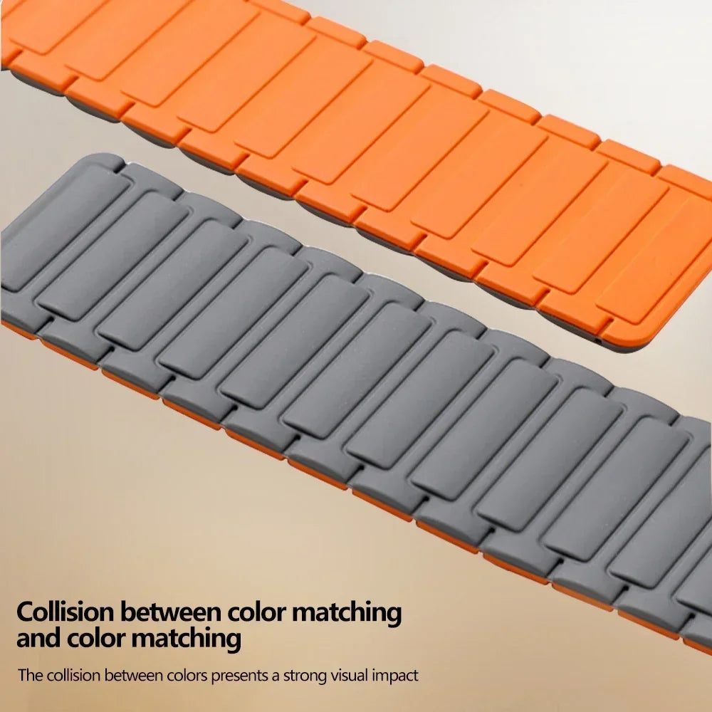 Magnetic Band for Apple Watch Ultra 3 49mm 46mm 42mm 45mm 44mm 40mm 41mm Silicone Strap iWatch Series 11 10 9 8 7 6 SE Bracelet
