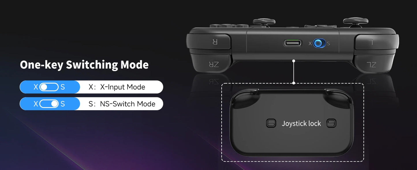 AceGamer Pocket Game Controller Portable Hall Joysticks 1000Hz Bluetooth Gamepad for Switch/Switch2/Android/iOS/PC/Steamdeck