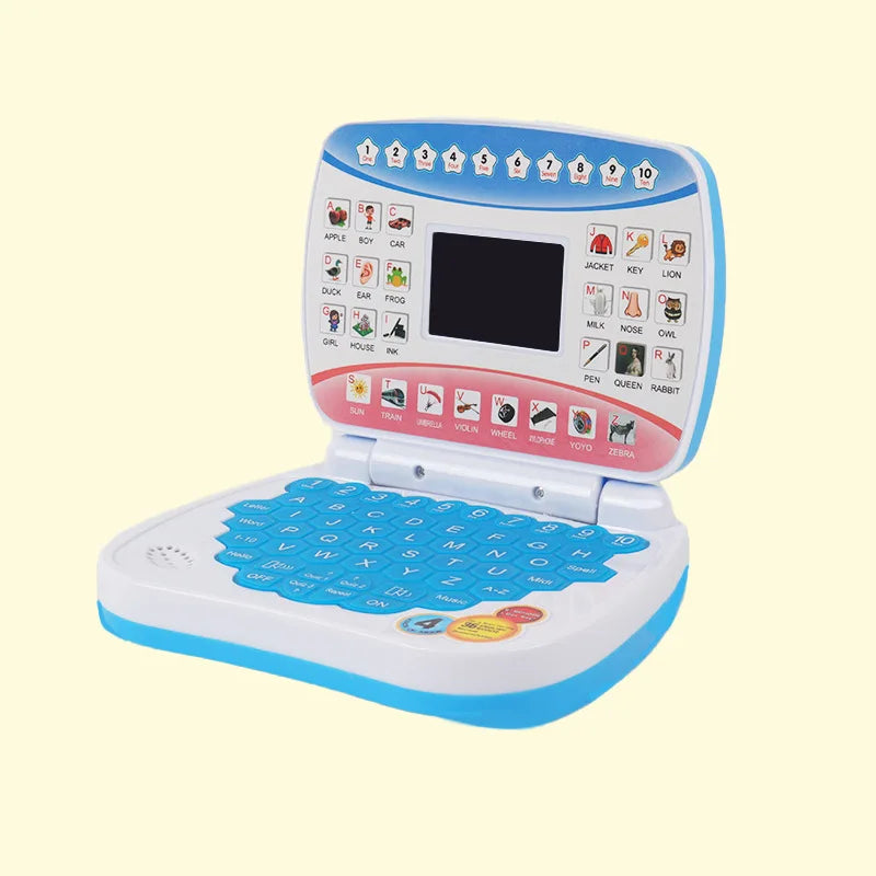 Mini Simulated Laptop Early Education Machine LED Display Learning Device Music Children's Toy