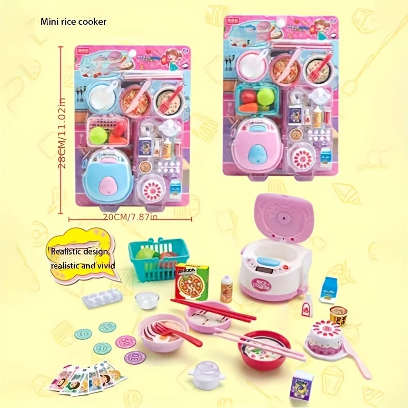 Mini Cashier Toy Cash Register Playset Pretend Play Set for Kids Vending Machine Pet Care House Water Dispenser Gift for Toddler