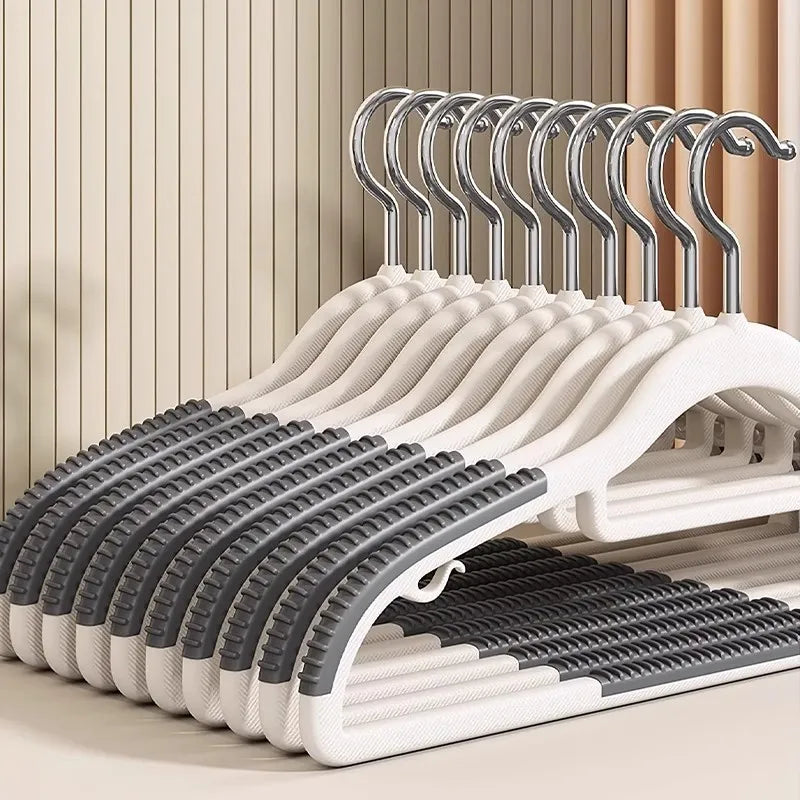 1-50pcs Household Clothing Storage Anti Slip, Scratch Resistant, Shoulder Corner Drying Rack Heavy Duty Standard Plastic Hangers