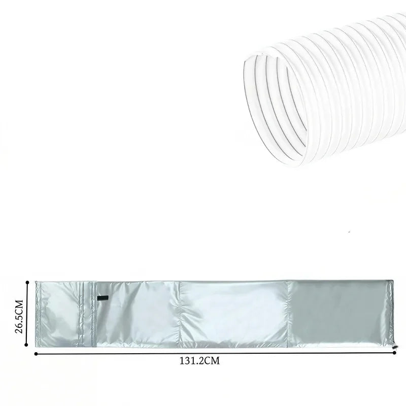 Air Conditioning Hose Cover for 5-5.9-inch Exhaust Hose AC Exhaust Pipe Sleeve Heat Insulation Dustproof Protective Cover