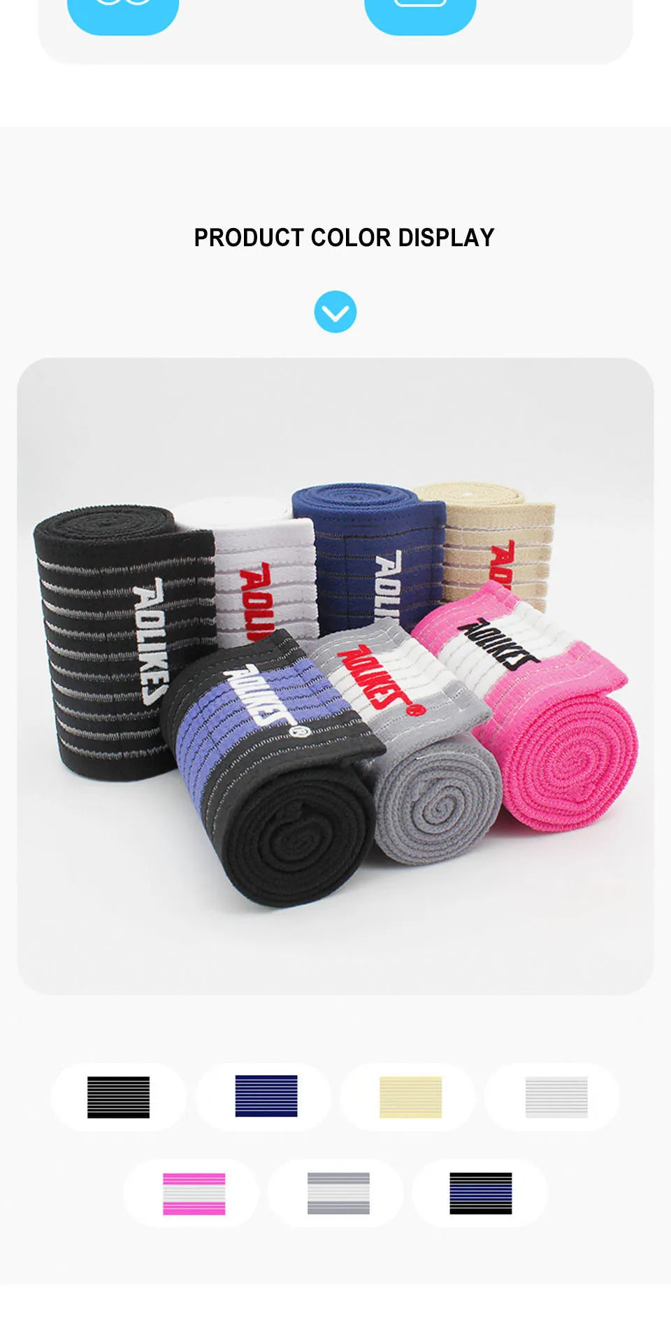 AOLIKES Professional Sports Strain Wraps Bandages Elastic Ankle Support Pad Protection Ankle Bandage Guard Gym Protection