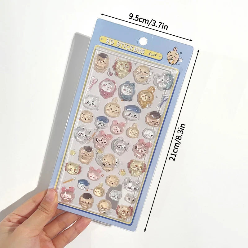 Cartoon Sticker 3D Stickers Aesthetic Sticker DIY Scrapbook Decal Decorations Party Favor ボンボン ドロップシール