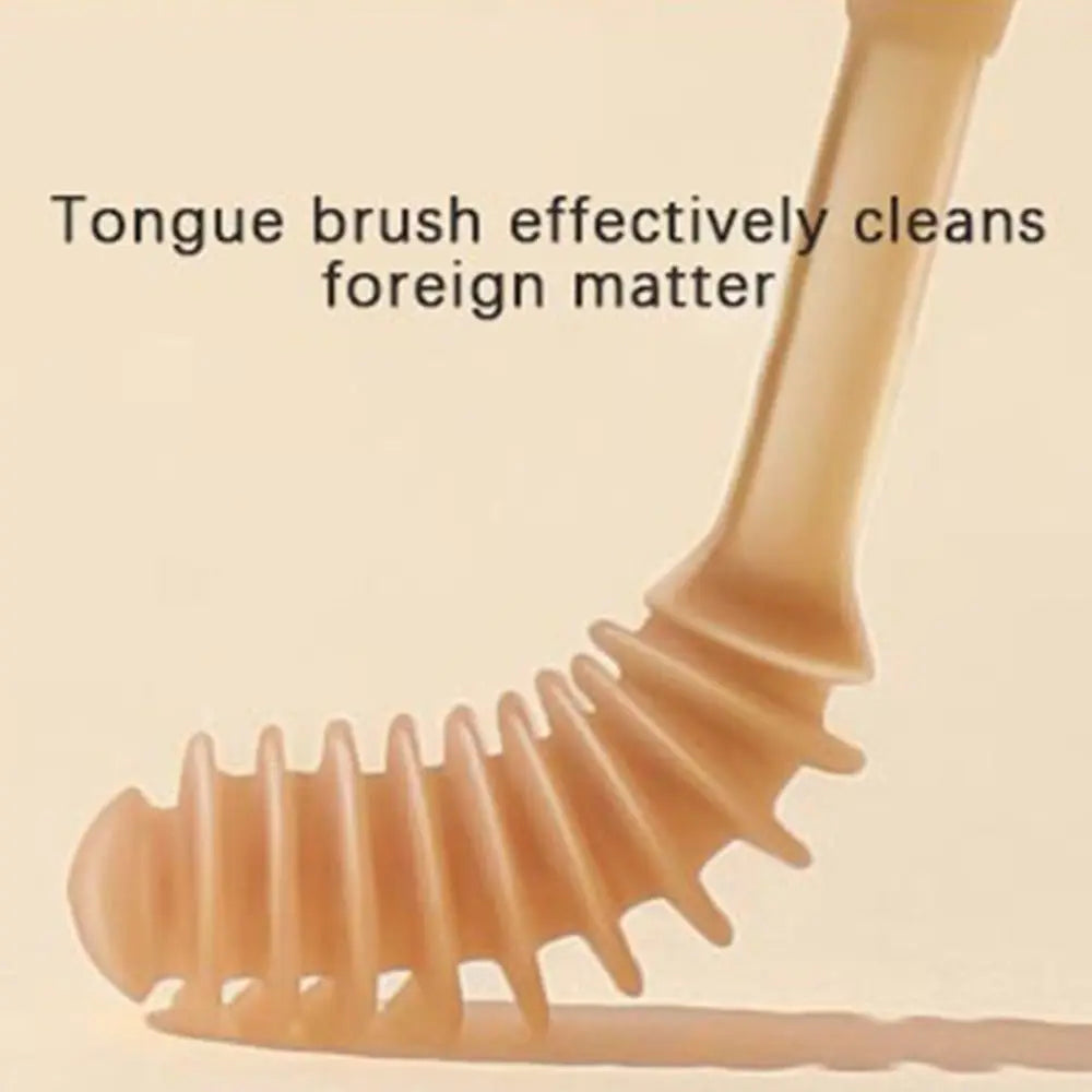 Soft Oral Care Baby Toothbrush Cleaning Tools Rubber Oral Cleaning Brush 0-18 Months BPA Free Tongue Coating Brush Baby