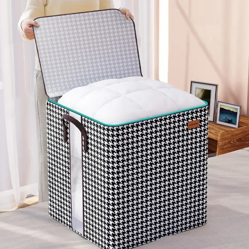 Organizer Clothes Storage Bags Large Capacity Quilt Moving Box Tote Bag Dustproof Clothing Wardrobe Home