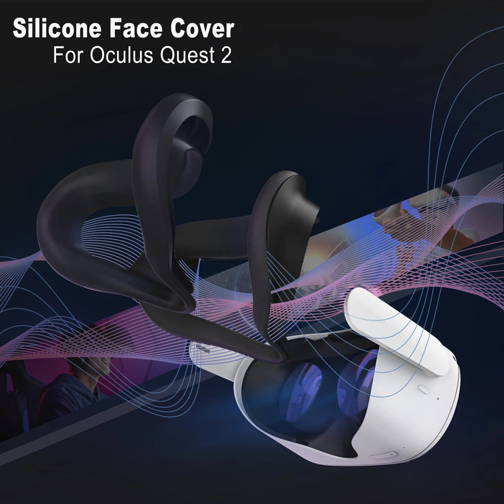 Silicone Protective Cover Shell Case For Oculus Quest 2 VR Headset Head Face Cover Eye Pad Handle Grip Button Cap VR Accessories