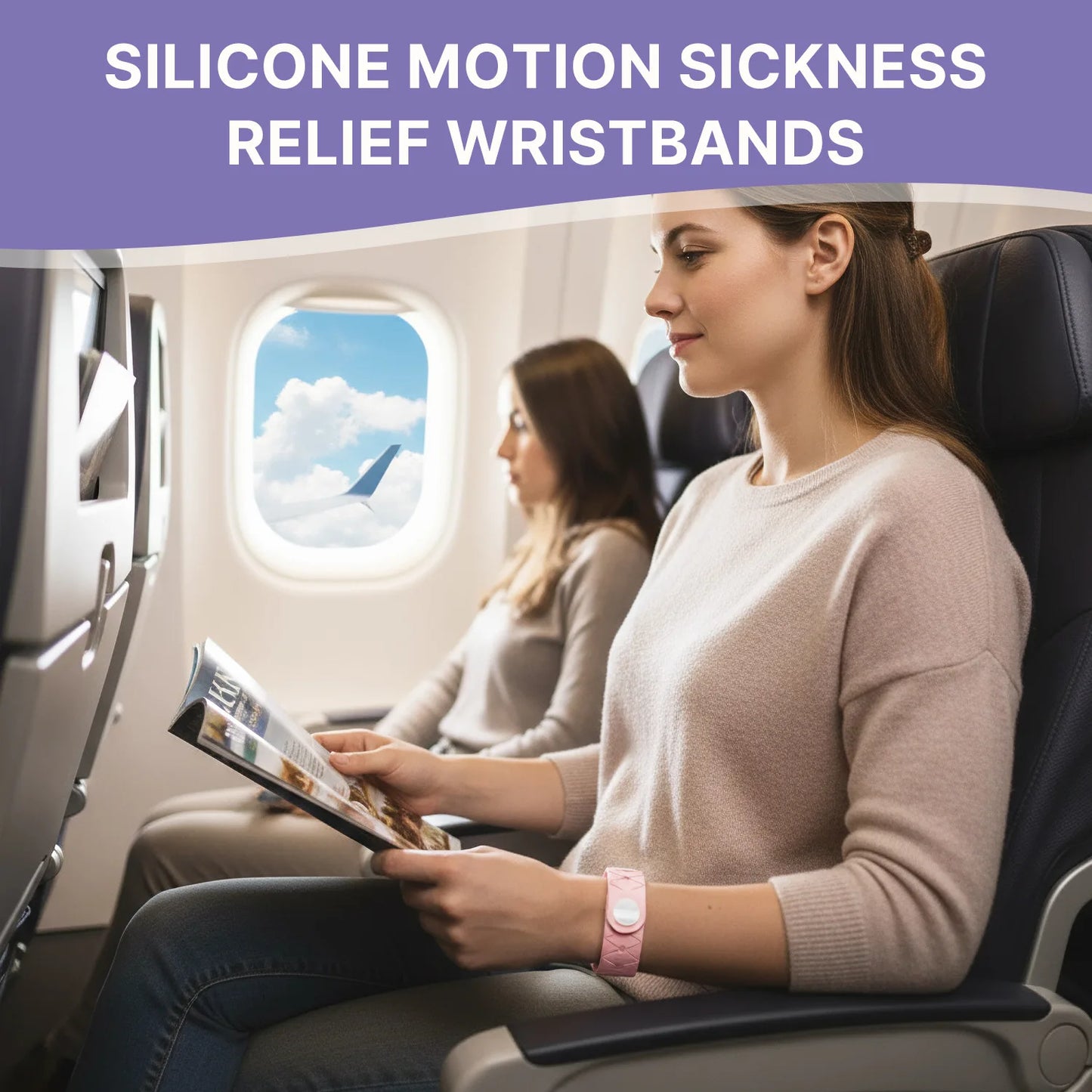 Morning Sickness Relief Wristbands Motion Sickness Bands Sea Sickness Wristbands for Cruise Travel Nausea Relief of Queasiness
