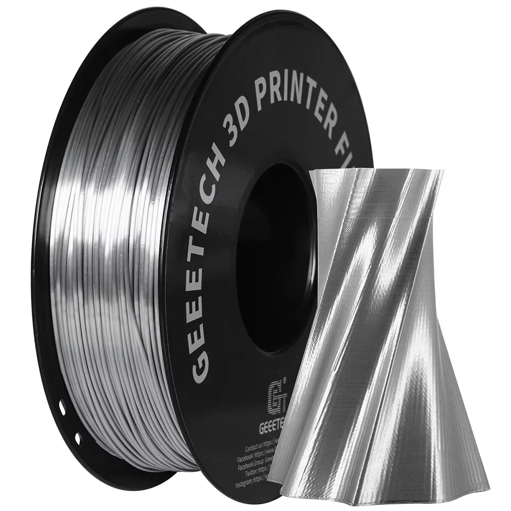 Geeetech 3d printer Filament PLA PETG Plastic 1kg 1.75mm,Tangle-Free, 3d printing wire materials, black, white, vacuum packaging