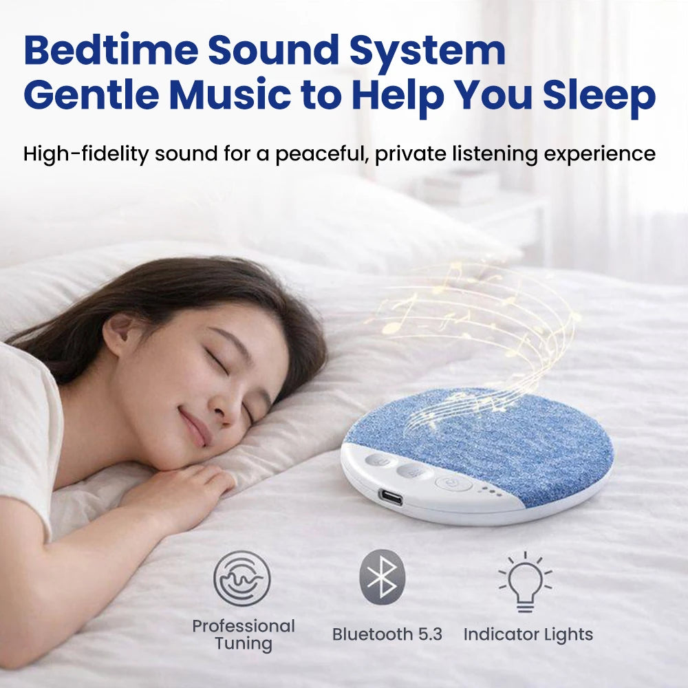 Mini Ultra Thin Bluetooth 5.4 Sleep Aid Speaker HiFi Stereo White Noise Multi-Functional under Pillow Home Sleep Timer Audio