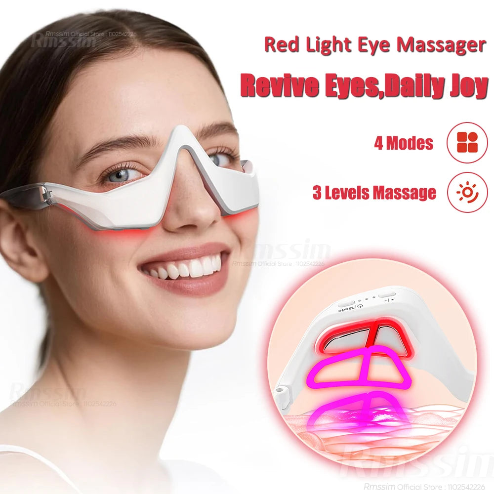 Eye Massager 3D Red Light EMS Eyes Relax Massager Fatigue Relief Lighten Dark Circles Smooth Eye Fine Line Beauty Eye CareDevice