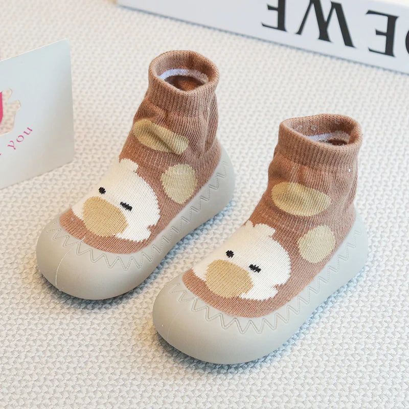 Baby Socks Shoes Infant Cute Cartoon Kids Boy Shoes Soft Rubber Sole Child Floor Sneaker BeBe Booties Toddler Girls First Walker