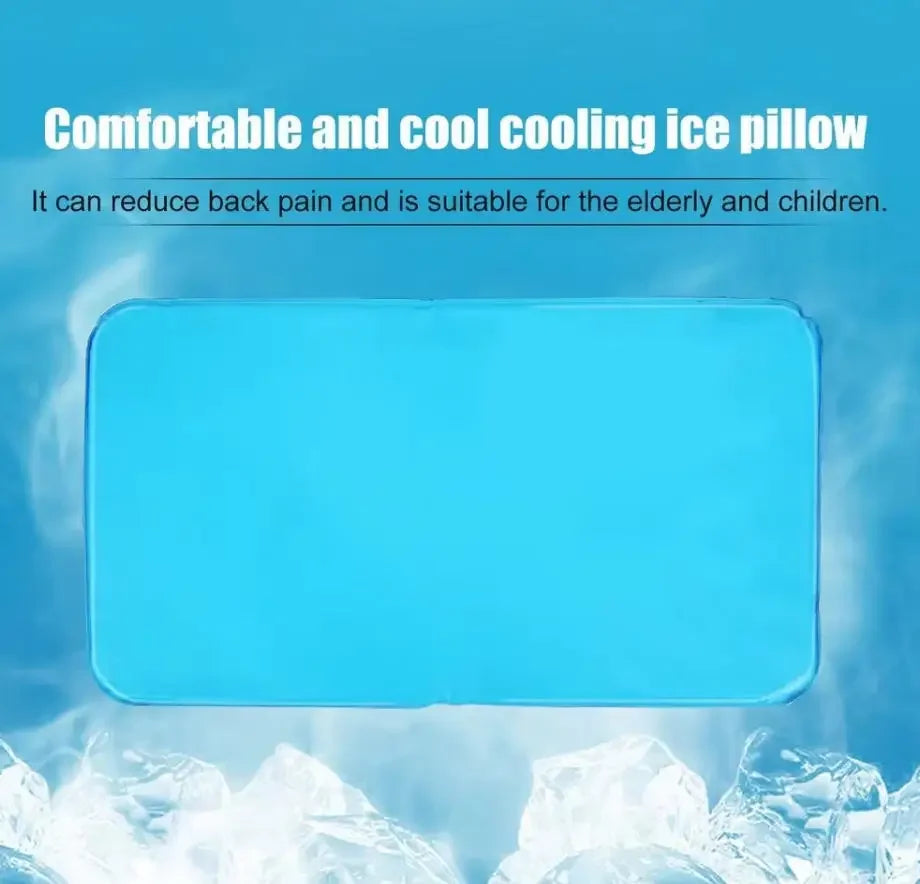 Summer Cooling Ice Pillow Cool Bed Mat Pad Relax Muscle Help Sleeping Pad Mat Travel Pillow Office Comfort Ice Pillow Aid Sleep