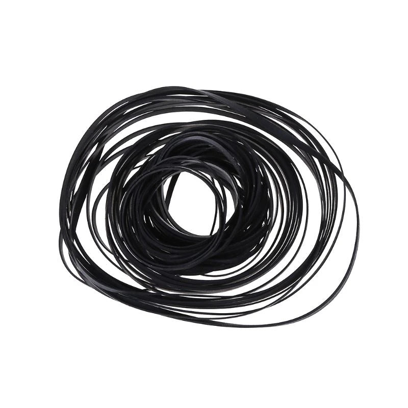 50/100Pcs 1/2/3/4mm Width Universal Mix Cassette Tape Machine Belts Assorted Flat Rubber Belt for CD DVD Recorders Walkman
