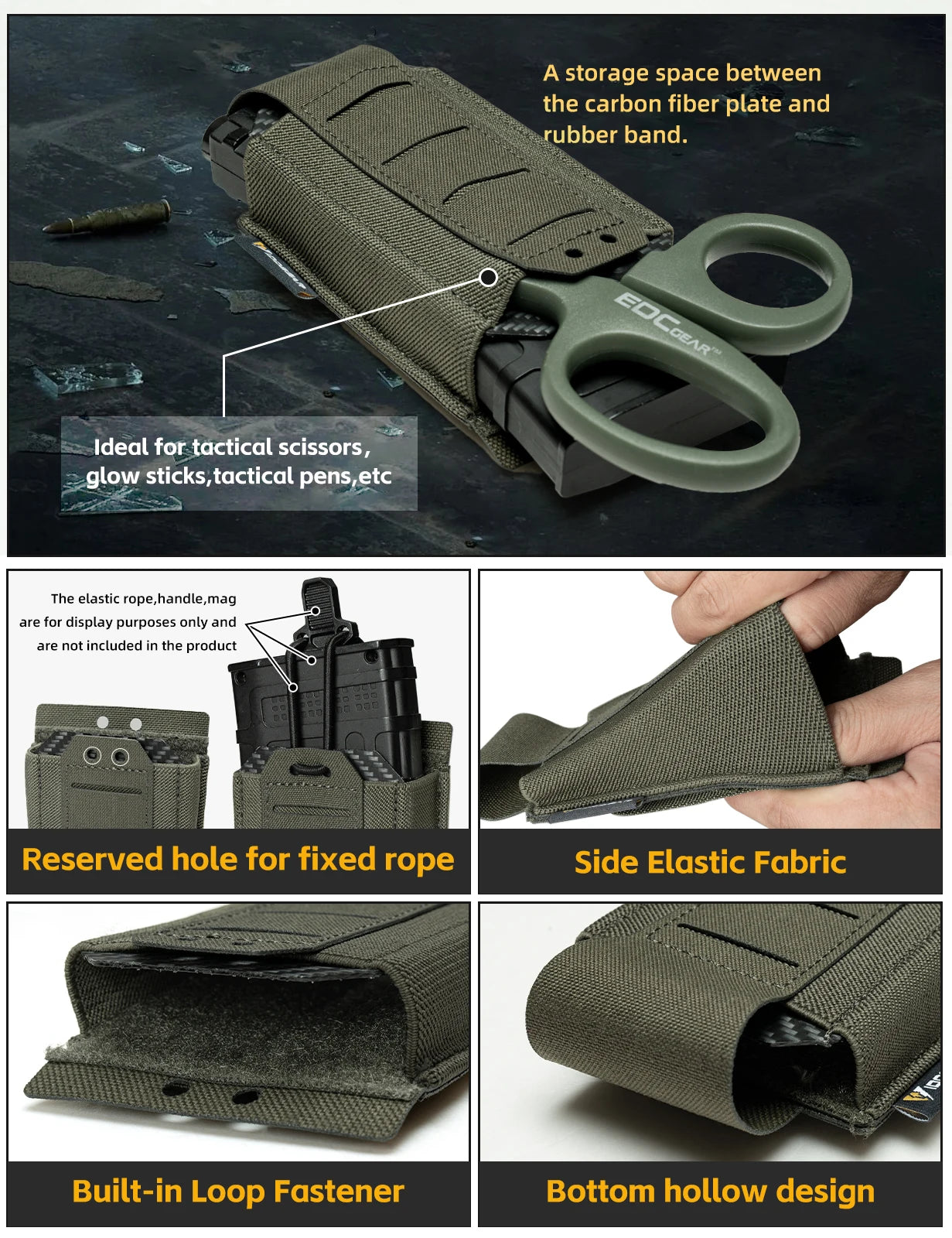 IDOGEAR Tactical Single LSR 556 Mag Pouch Mag Carrier MOLLE Pouch Laser Cut Tool Bags 35135