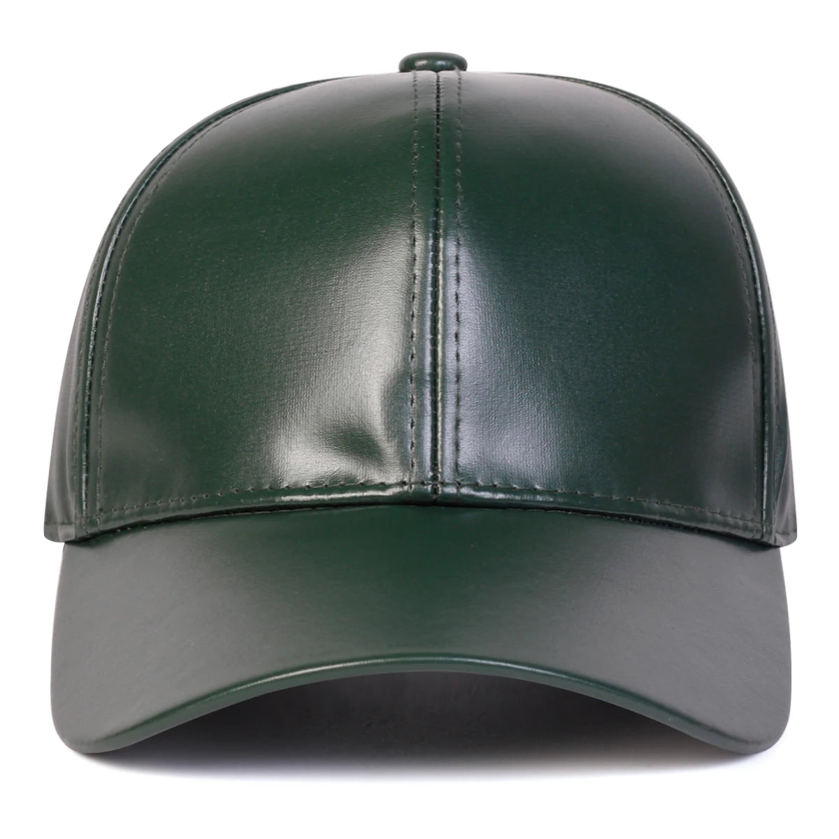 Unisex Light Panel Solid Color PU Leather Baseball Caps Spring Autumn Outdoor Adjustable Casual Hats Dad Hat Sunscreen Hat