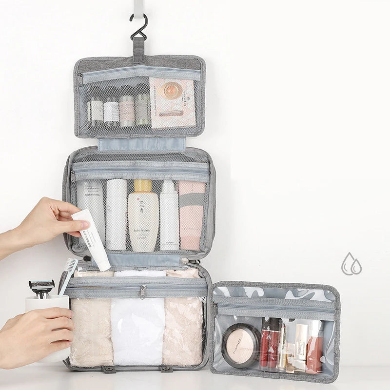 Travel Hanging Toiletry Bag Water-proof Cosmetic Storage Bag Bathroom Beauty Wash Bag AccessoryTowel Bag Wet Dry Separated Bag