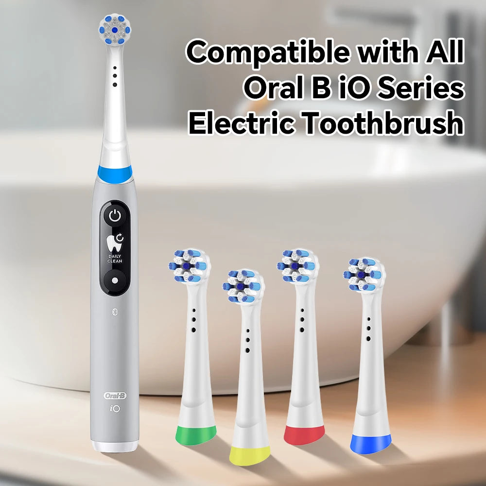 4 8 12 Pack Toothbrushes Head, Compatible with Oral B iO 2/3/4/5/6/7/8/9/10 Series Electric Toothbrush Replacement Brush Heads