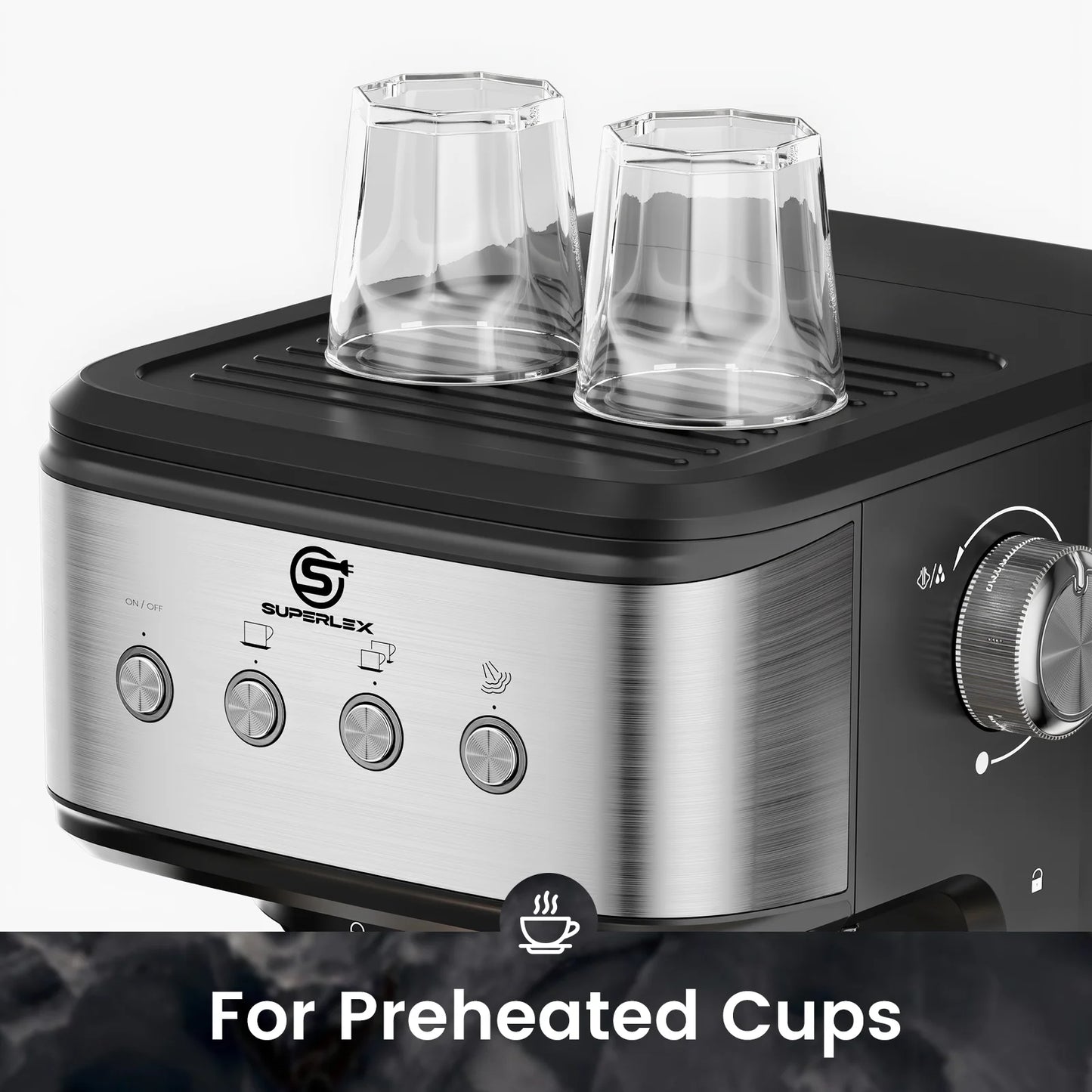 SUPERLEX Semi Automatic Italian Coffee Machine 1100W Pressure High-pressure Extraction and Milk Froth Two in One Coffee Machine