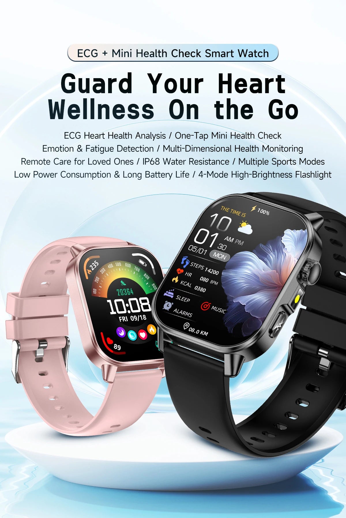 2026 New Accurate Diagnosis Smart Watch ECG Blood oxygen BP Uric acid Lipids Health HD AMOLED Screen call Smart watch Men Women