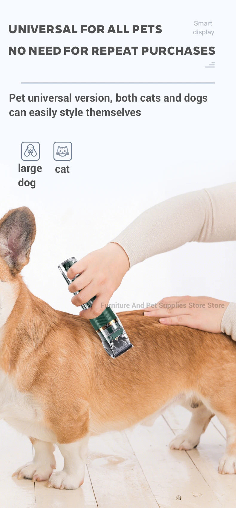 Cat Dog Hair Clipper Electrical Professional Hair Clipper for Pets Silent Hair Cutter USB Rechargeable Pet Grooming Clipper Set