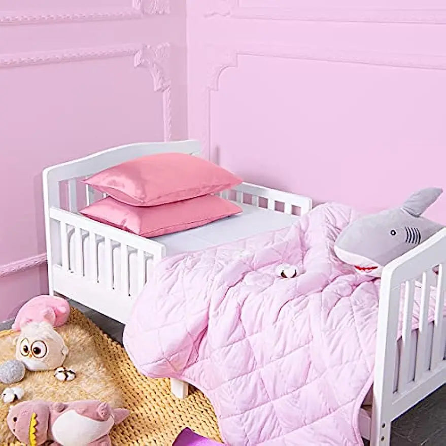 1 PC Silk Satin Toddler Pillowcase 35X50CM, Super Soft and Silky Cooling Travel PillowCases for Nursery, Kids, Boys Girls